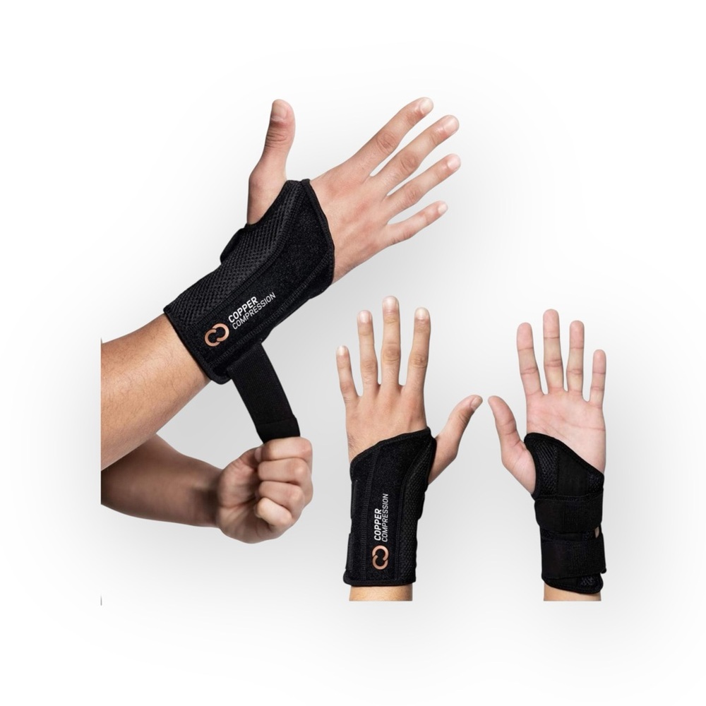 new Copper Compression ✪ Right Hand Wrist Brace ✪ Black ✪ Small Med ✪ Heal Pain